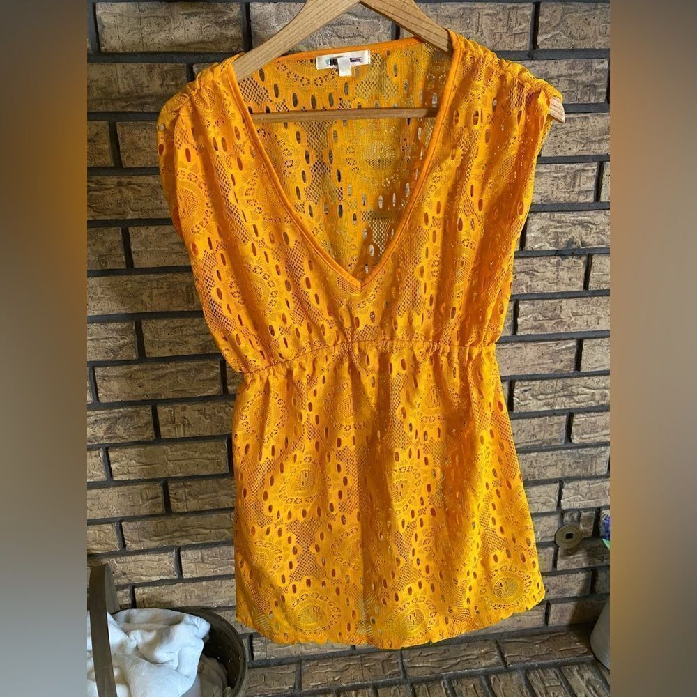 Sunflower yellow bathing suit cover up